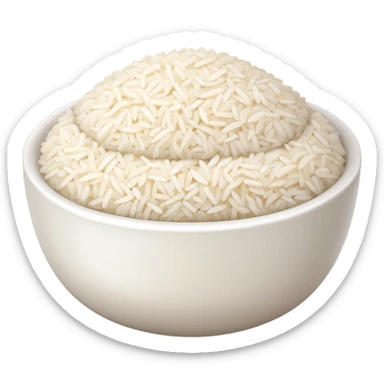  pure white rice, bowl is white sticker