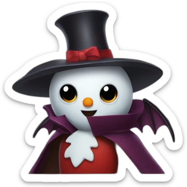 Dracoola the snowman Dracula  sticker