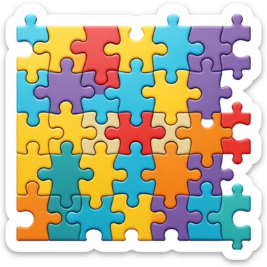 completed puzzle sticker