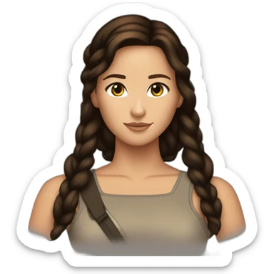tanned katniss everdeen mockingjay sticker