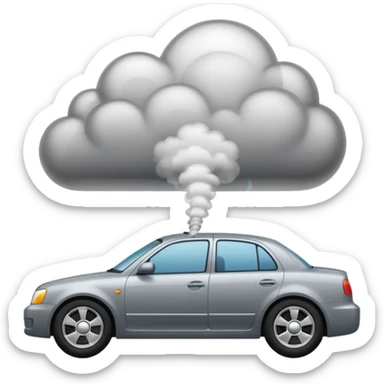 smoke coming out of a car exhaust sticker
