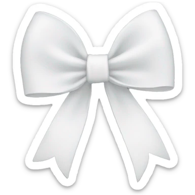 White bow sticker