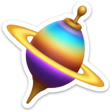 spinning top galaxy sticker