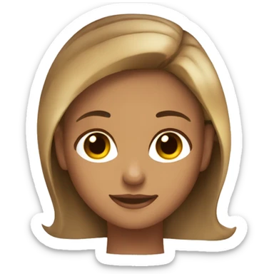 Tanned girl with brown hair and blonde highlights with brown eyes tanning in the sun  sticker