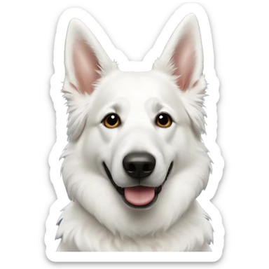 White swiss shepherd sticker