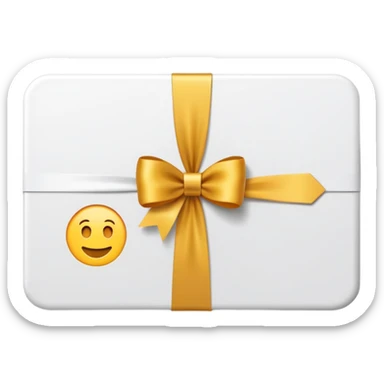 gift card white sticker