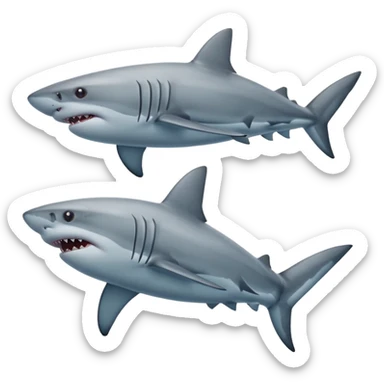 shark with another shark sticker