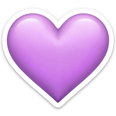 Lilac heart sticker