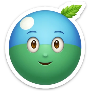 Una bola Azul claro🔵 con una flecha de verdadero ☑️ en el sentro de la bola azul  sticker