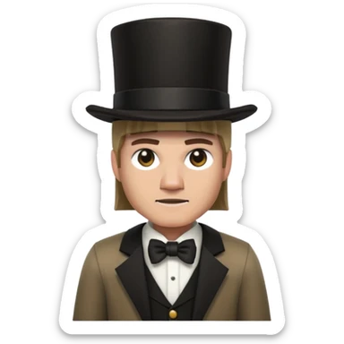 steve form minecraft with a top hat sticker