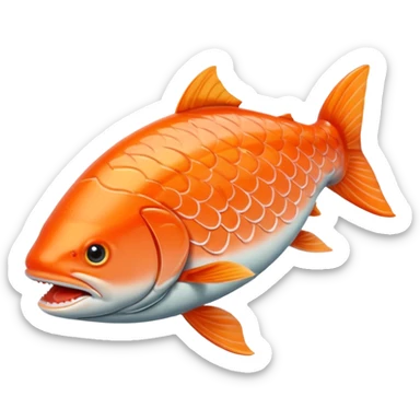 salmon fish sticker