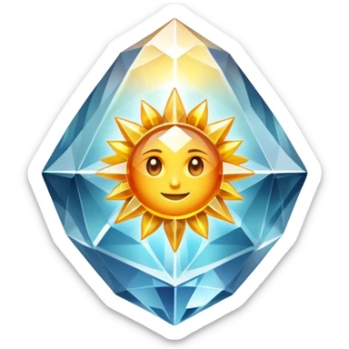 A shiny crystal that holds the power of the sun sticker