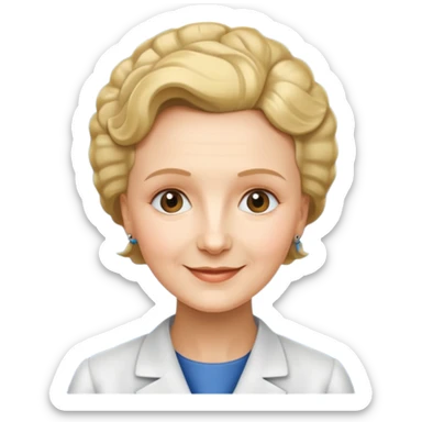 marie curie french scientific sticker