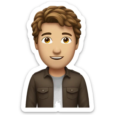 Man 40 with brown hair who is fit sticker