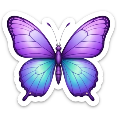 purple butterfly sticker
