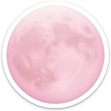 pastel pink moon sticker