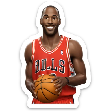 mickael jordan qui joue au basket sticker