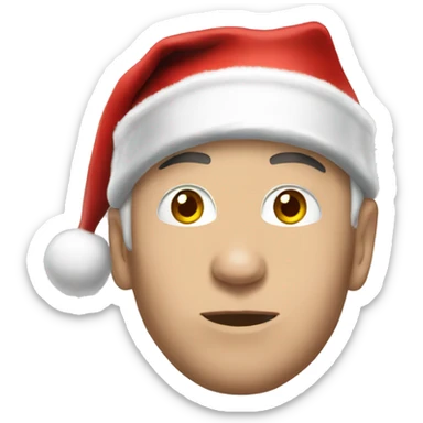 eminem with santa hat sticker
