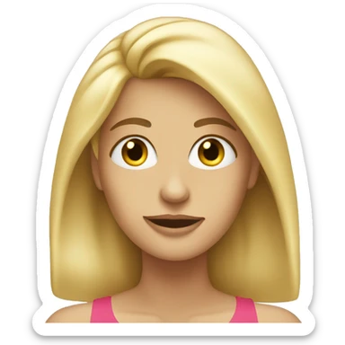 blonde woman looking at viewer sticker
