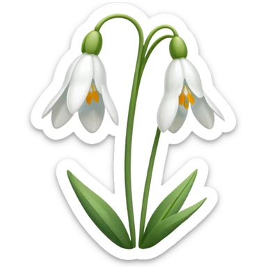 Can u make mi a small snowdrop flower emoji so i can put it in my description on instagram sticker
