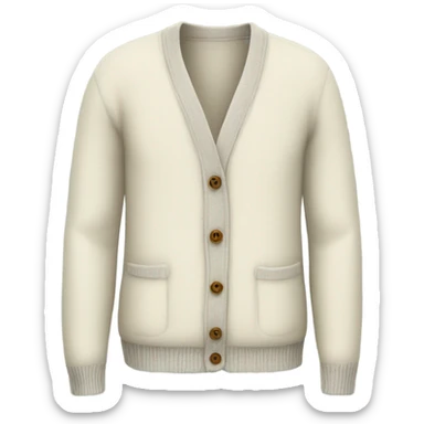 cream cardigan sticker