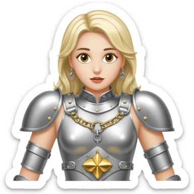 A woman wearing a chastity belt sticker