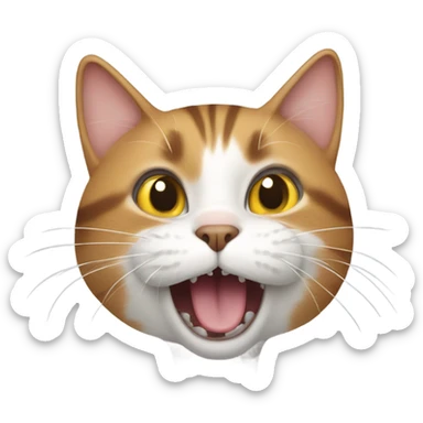 Cat letting out a breath  sticker