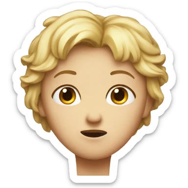 pleading heart face sticker