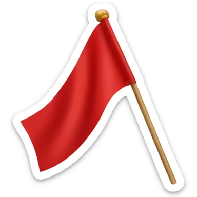 red flag  sticker