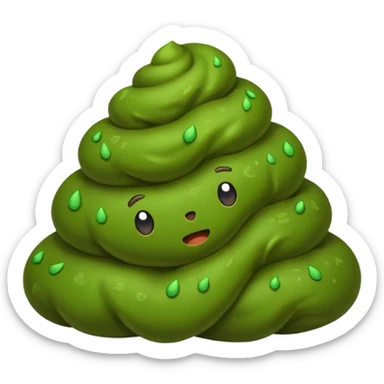 green poop sticker