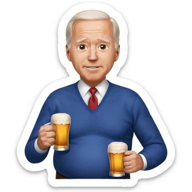 Joe biden beer belly sticker