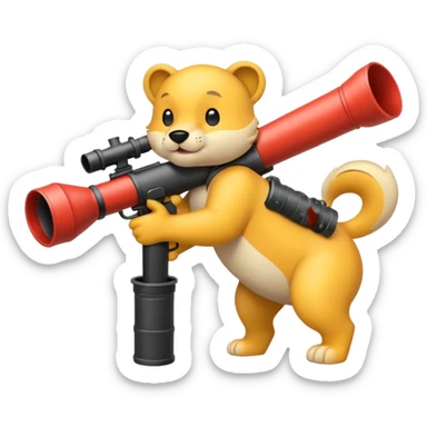 animals with a bazooka  sticker
