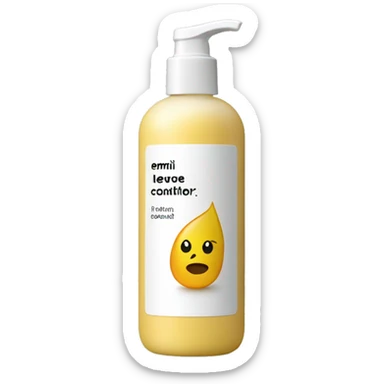 leave-in conditioner bottle with label sticker
