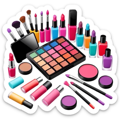 makeup products sticker