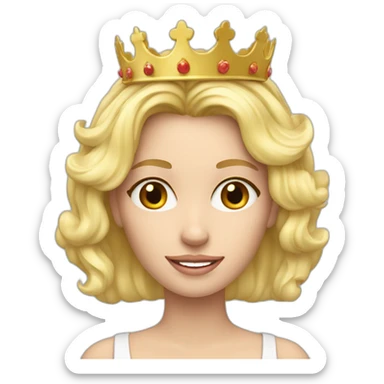 une-femme-blonde-avec-une-couronne- sticker
