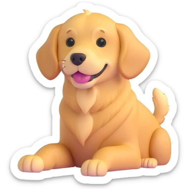 Golden retriever dog sticker