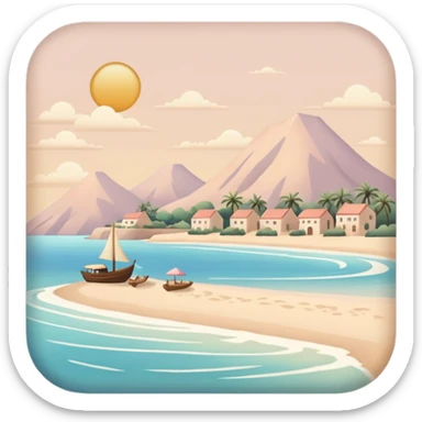 A very aesthetic travel with pastel beige  tones sticker