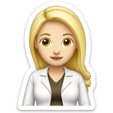 Blond white scientific pregnant sticker