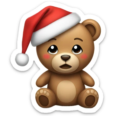 Christmas teddybear sticker