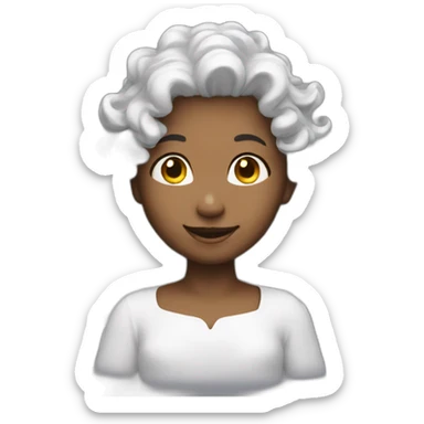 Angel with halo smiling sticker