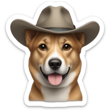 Chien avec chapeau  sticker