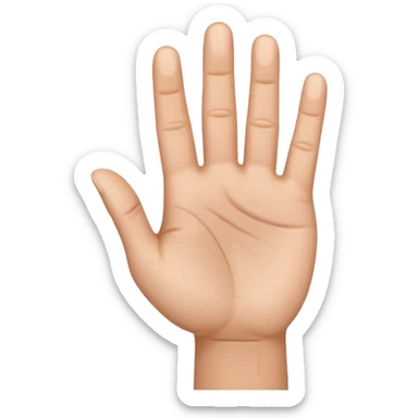 haz una mano que sea así 👇🏽 pero al revés sticker