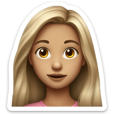 realistic portrait of a girl sticker