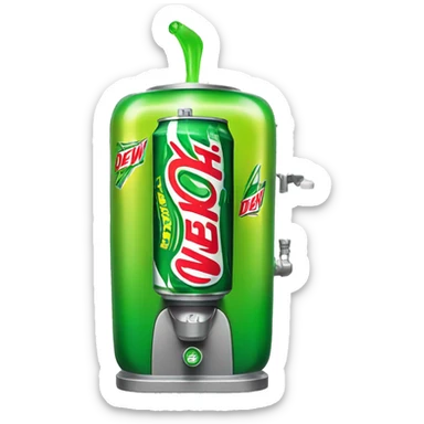 Mtn dew slurping machine  sticker