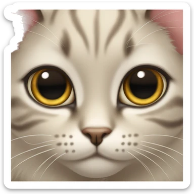 big eyes cat  sticker