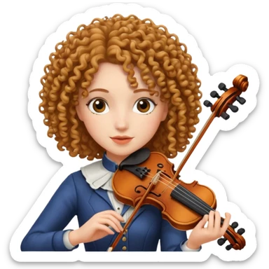 CURLY HAIR FEMALE VIOLINIST sticker