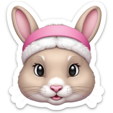 Rabbit with  head band  sticker
