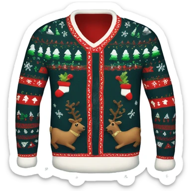 ugly christmas sweater  sticker