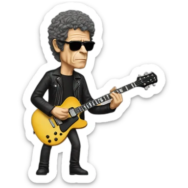 lou reed standing playing guitar sticker