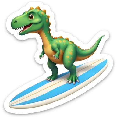 Dinosaure sur un surf sticker